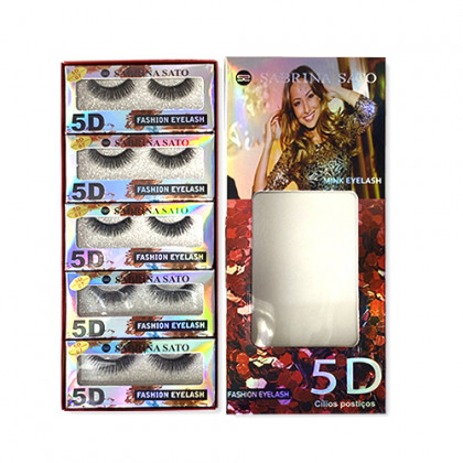 Box com 10 pares do Cílios Postiços Mink 5D Fashion Eyelash - Sabrina Sato